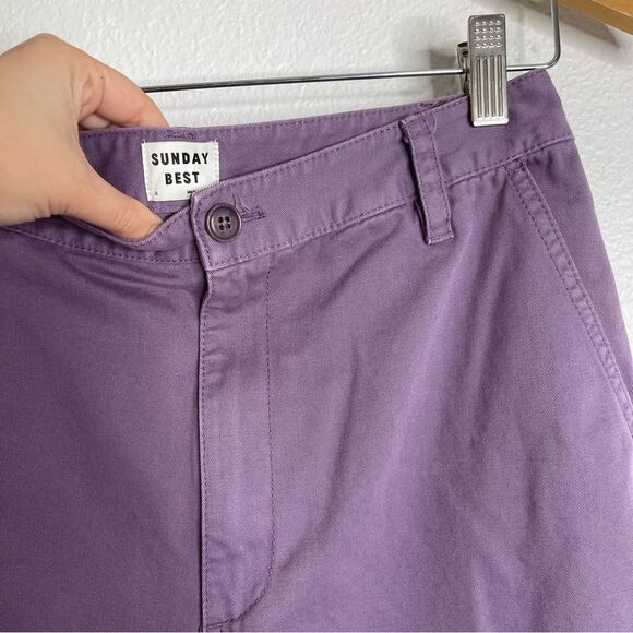 Sunday Best Aritzia Purple Denim Straight Leg Jeans Size 6 - Picture 2 of 4